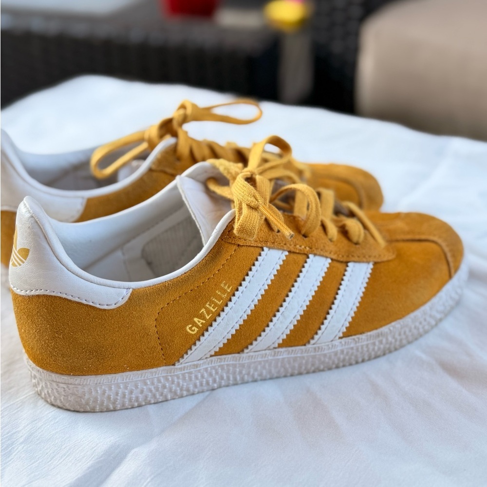 Adidas Gazelle Yellow Suede Sneakers